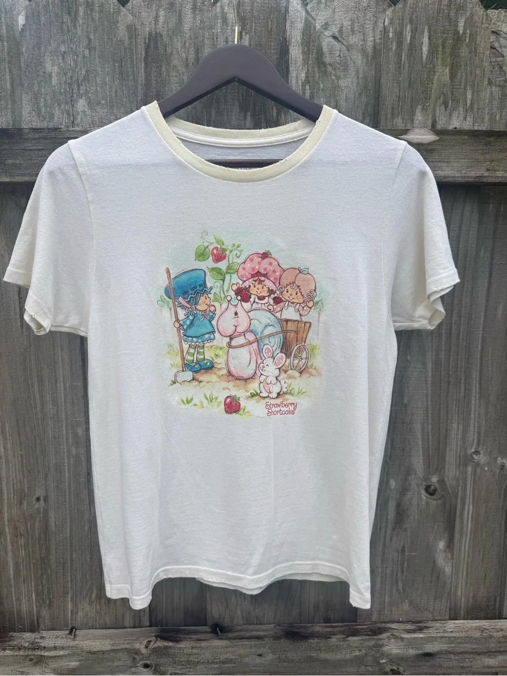 Strawberry Shortcake Recycled Distressed Baby Tee